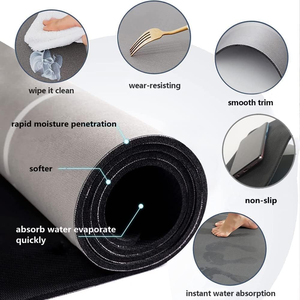 2 Pcs Kitchen Mats – Waterproof Memory Foam Standing Floor Mats